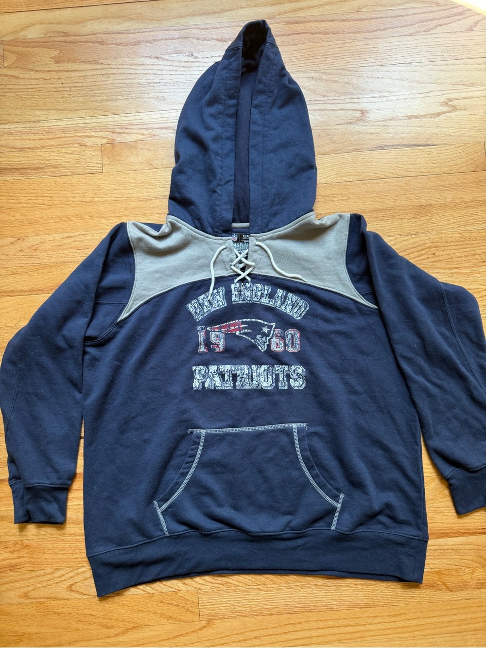 Patriots Navy and Gray Women’s Pullover Hoodie Sweater